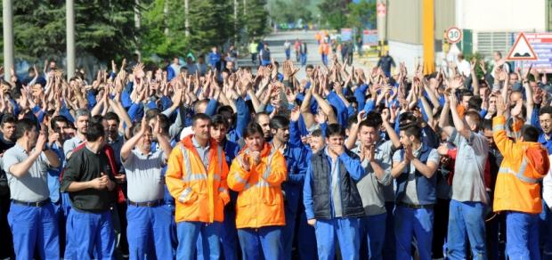 Turkish auto strike, workers