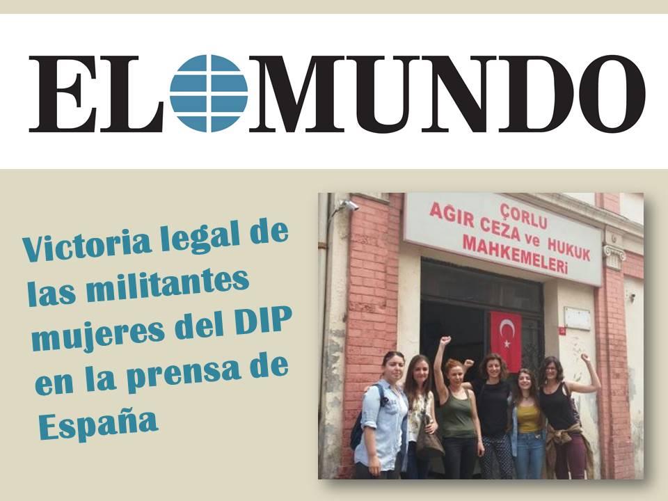 Victoria legal de las militantes mujeres del DIP en la prensa de España